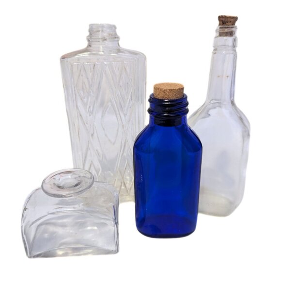 Vintage Antique Medicine Apothecary Bottles Lot of 4 Cobalt Blue Phillips 1930s - Picture 1 of 14